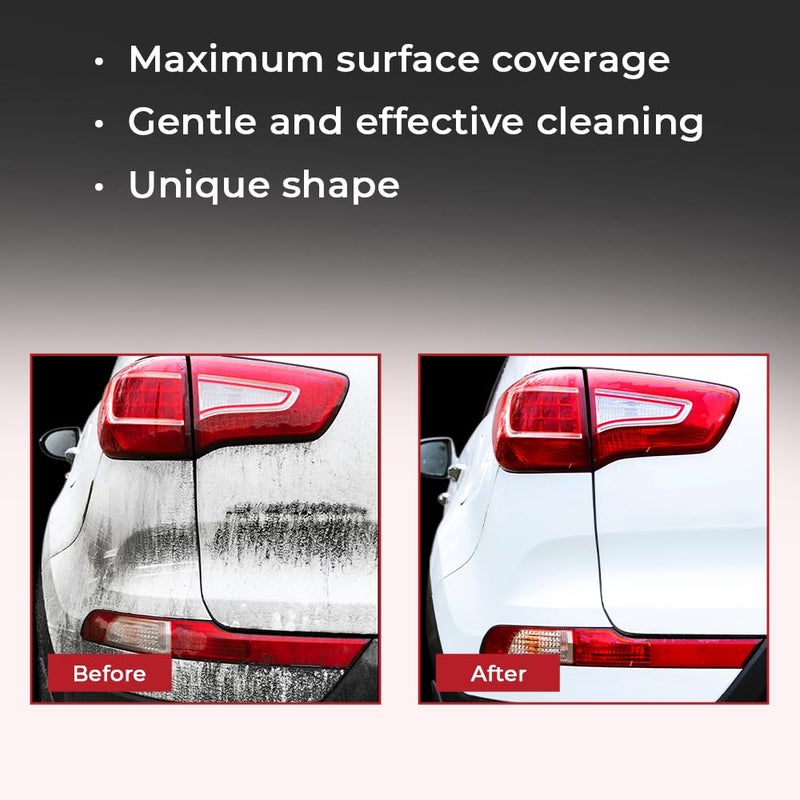 Hi-Tech Noghair Wash Brush - 14"" Multi-Level Car Wash Brush Tb-14X3Cr - Soft Bristles For Scratch-Free Cleaning - For Cars  Trucks & Suvs - Fits Threaded Handle - Image 4
