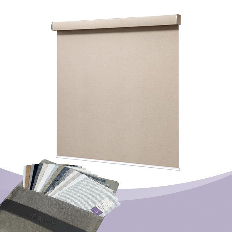 Graywind Graywind 100% Blackout Roller Shades Roller Blinds Window Blinds with Valance, One Size (Fabric Samples)  - Image 1