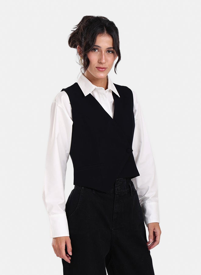 Clue Asymmetrical Sleeveless Vest - Image 4