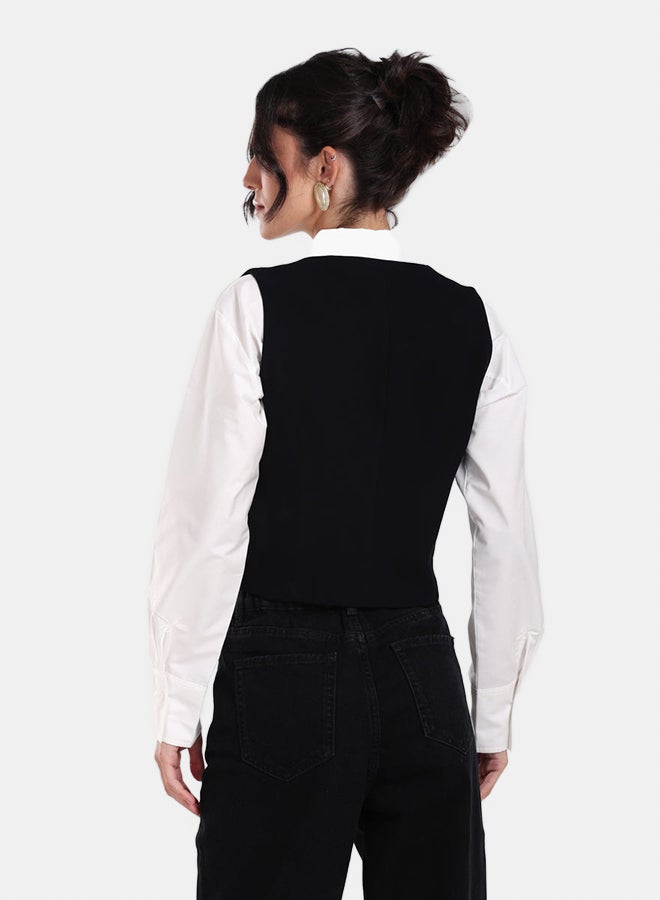 Clue Asymmetrical Sleeveless Vest - Image 3