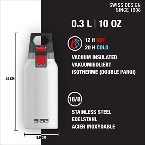 SIGG - Insulated Water Bottle White - Thermo Flask Hot & Cold One with Tea Infuser - Leakproof - BPA Free - 18/8 Stainless Steel - 10 Oz - Image 2