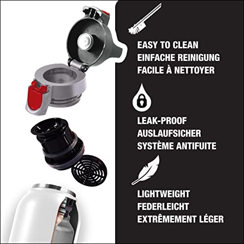 SIGG - Insulated Water Bottle White - Thermo Flask Hot & Cold One with Tea Infuser - Leakproof - BPA Free - 18/8 Stainless Steel - 10 Oz - Image 3