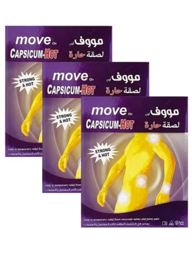 MOVE ON 3 Pieces Of Move On Capsicum Hot Patch - Image 1