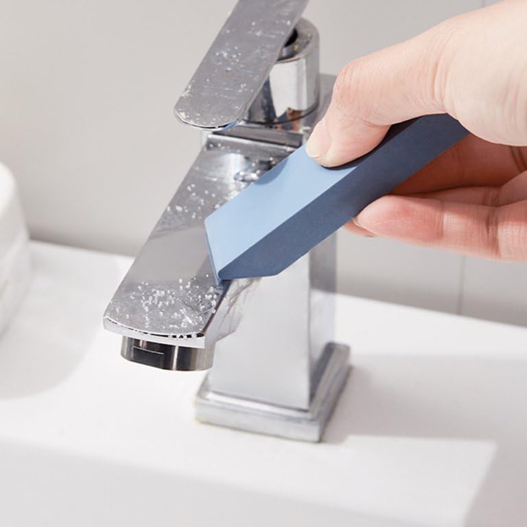 KRIVETY Stainless Steel EraserLimescale Rust Glass Cleaning Decontamination Magic Eraser for Kitchen and Bathroom Best Cleaning Supplies for The Toughest Stains Dirt Pack of 1 Blue - Image 3