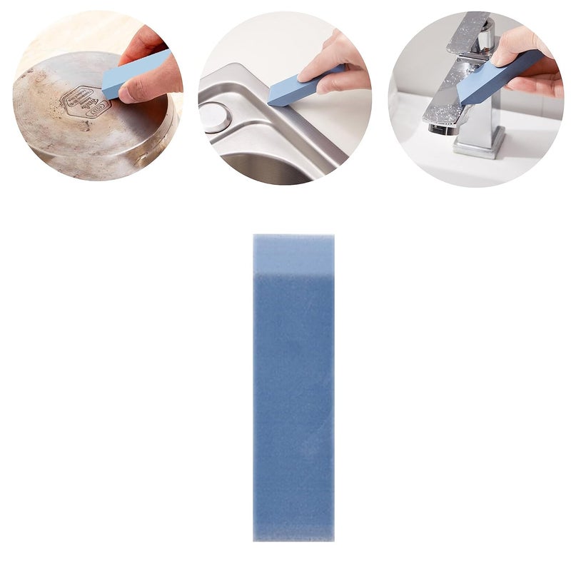 KRIVETY Stainless Steel EraserLimescale Rust Glass Cleaning Decontamination Magic Eraser for Kitchen and Bathroom Best Cleaning Supplies for The Toughest Stains Dirt Pack of 1 Blue - Image 2