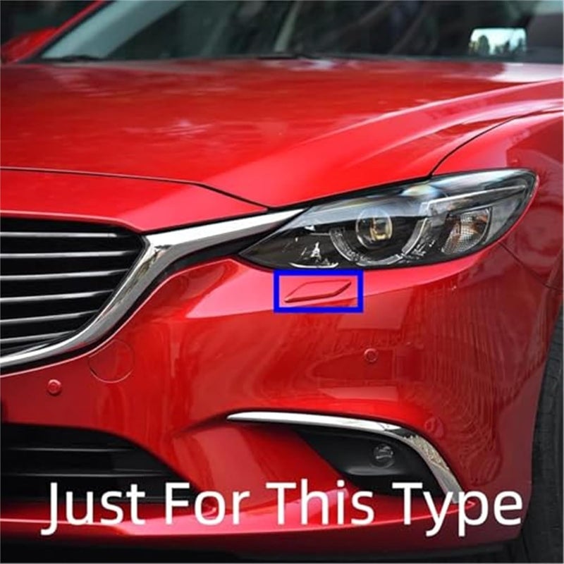 Wivplex Front Bumper Headlight Washer Spray Nozzle Cover Lid for Mazda 6 Atenza 2017-2019 - Black Red Right Hand - Image 2