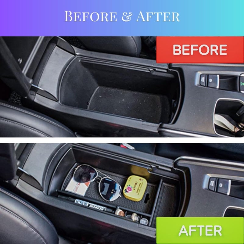TRX AUTO Center Console Organizer For Honda Accord 2018 2019 2020 2021 | Center Armrest Storage Box Organizer Tray | Honda Car Accessories | - Image 5