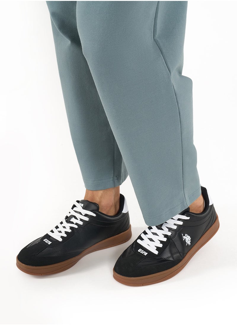 U.S. Polo Assn. - Men's Black Low-Top Sneakers - Fashionable Lace-Up Style, Perfect for Everyday Casual Outfits - Image 1