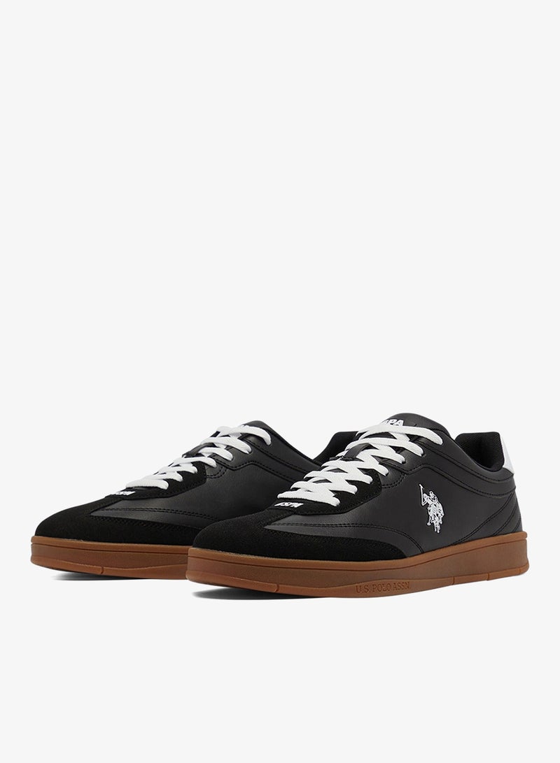 U.S. Polo Assn. Men's Black Low-Top Sneakers - Fashionable Lace-Up Style, Perfect for Everyday Casual Outfits Shoes - Image 2
