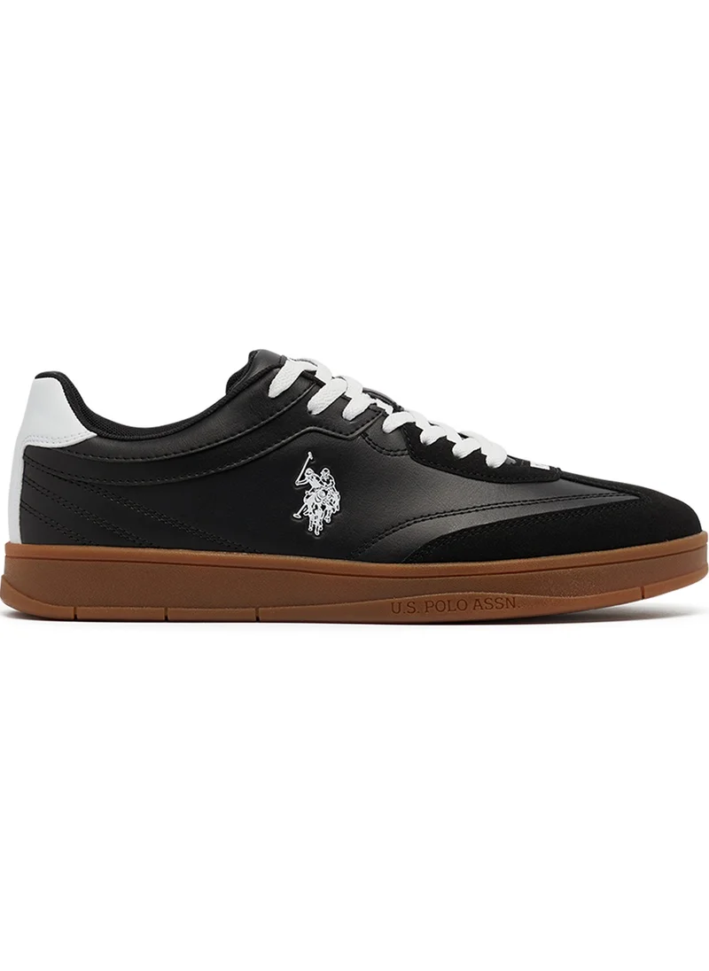 U.S. Polo Assn. Men's Black Low-Top Sneakers - Fashionable Lace-Up Style, Perfect for Everyday Casual Outfits