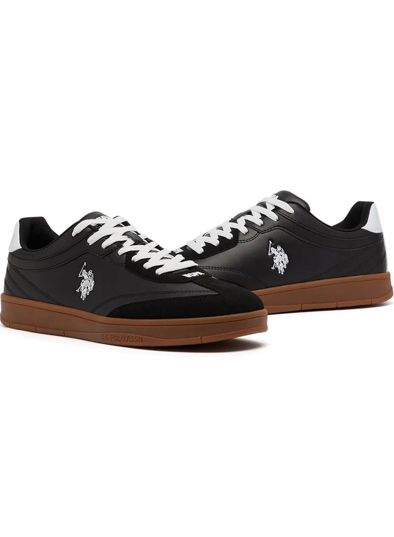 U.S. Polo Assn. Men's Black Low-Top Sneakers - Fashionable Lace-Up Style, Perfect for Everyday Casual Outfits