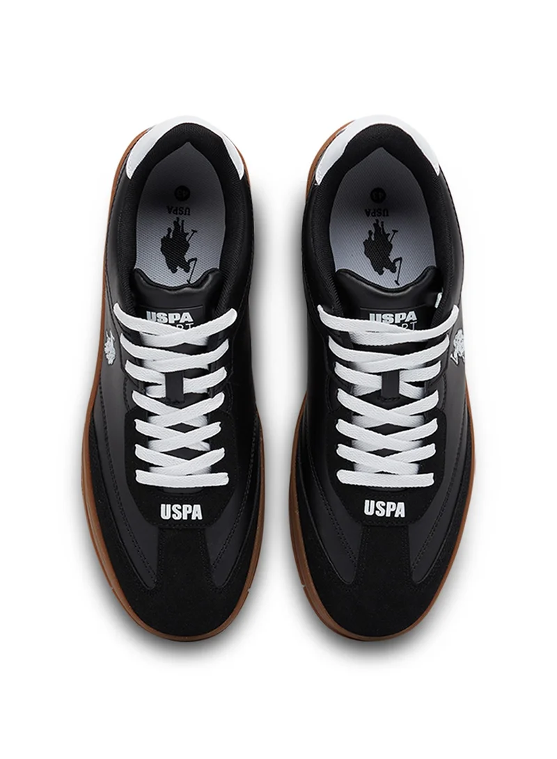 U.S. Polo Assn. Men's Black Low-Top Sneakers - Fashionable Lace-Up Style, Perfect for Everyday Casual Outfits