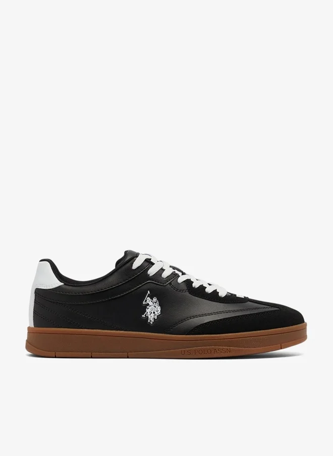 Men's Black Low-Top Sneakers - Fashionable Lace-Up Style, Perfect for Everyday Casual Outfits Shoes