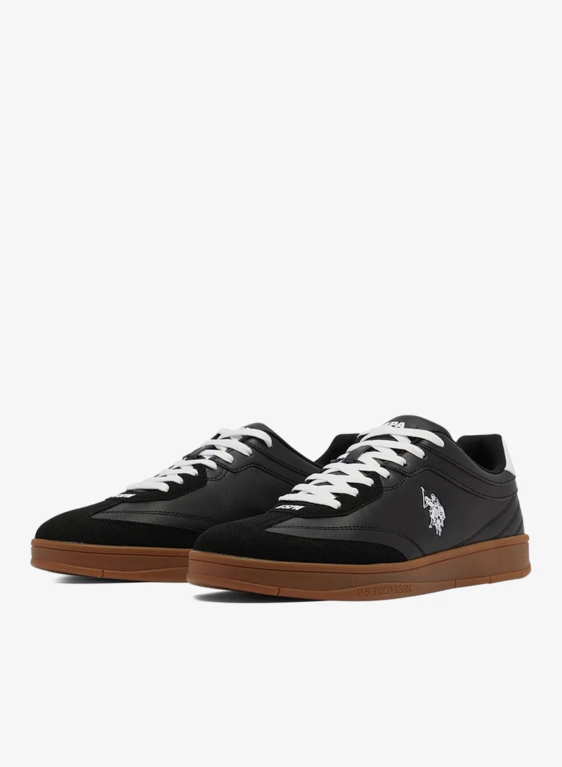 U.S. Polo Assn.  Men's Black Low-Top Sneakers - Fashionable Lace-Up Style, Perfect for Everyday Casual Outfits Shoes for Men | Best Price UAE