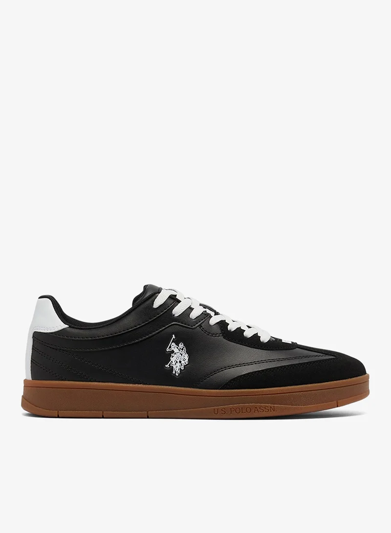 U.S. Polo Assn.  Men's Black Low-Top Sneakers - Fashionable Lace-Up Style, Perfect for Everyday Casual Outfits Shoes for Men | Best Price UAE