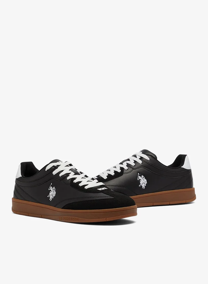 U.S. Polo Assn.  Men's Black Low-Top Sneakers - Fashionable Lace-Up Style, Perfect for Everyday Casual Outfits Shoes for Men | Best Price UAE