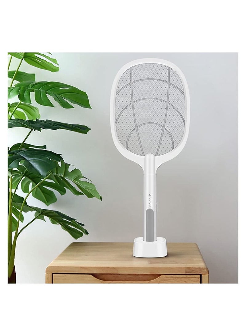 Electric Bug Zapper Racket, Mosquito Killer, Fruit Fly Swatter Zap, Two-In-One USB Rechargeable Electronic Swatter Pest Control - Image 2
