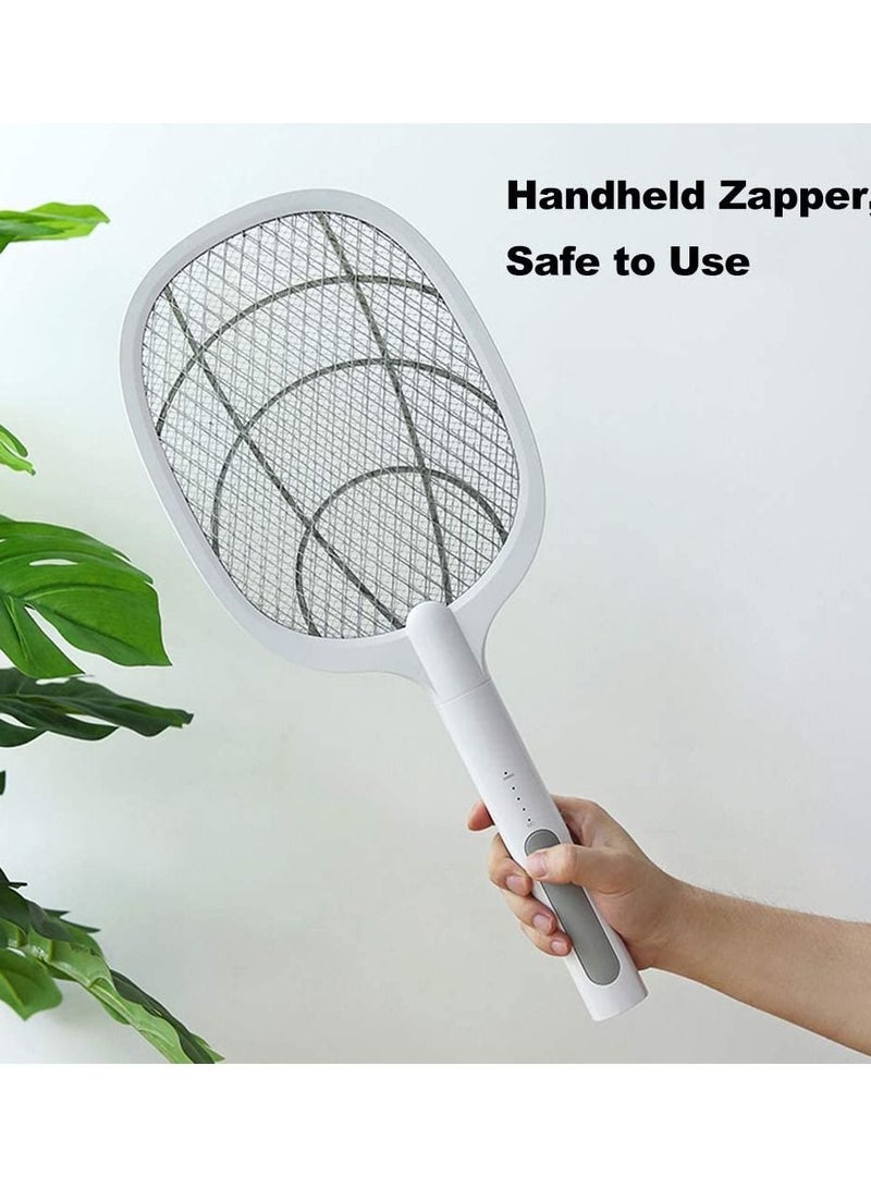 Electric Bug Zapper Racket, Mosquito Killer, Fruit Fly Swatter Zap, Two-In-One USB Rechargeable Electronic Swatter Pest Control - Image 3