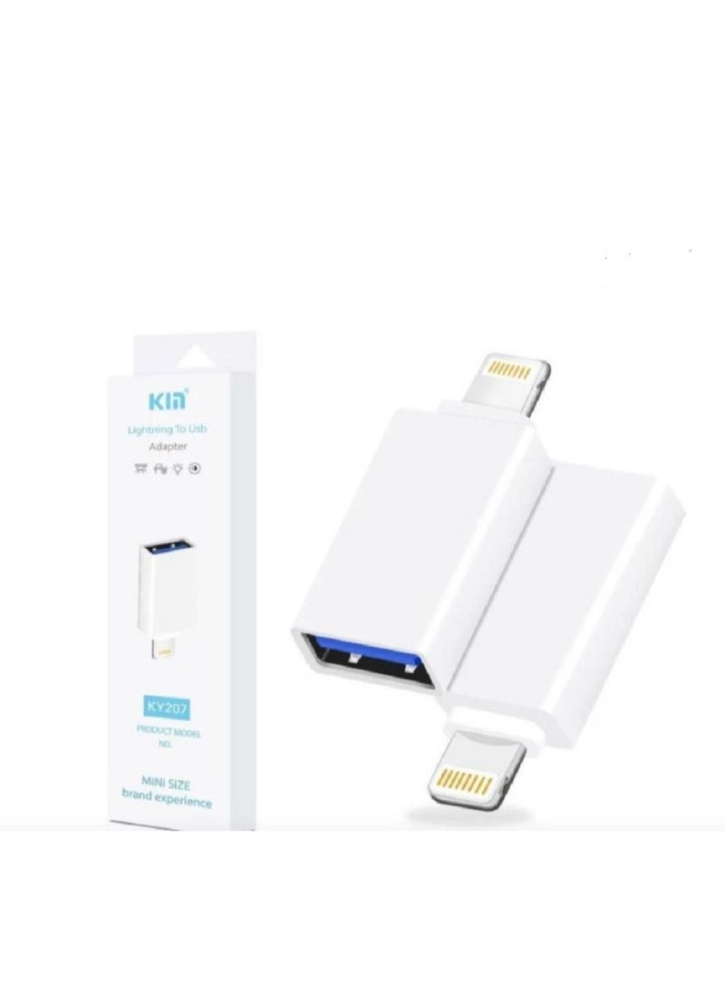 KIN - Iphone OTG Connector To Connect The Device To The Camera Mouse Keyboard Etc - Image 1