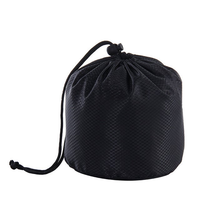 Logo Pillow Storage Bag for Travel Black 