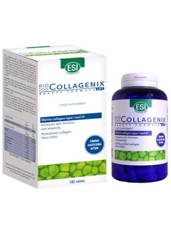 BIOCOLLAGENIX Anti-Aging Marine Collagen Supplement, 1000mg (120 Tablets) - Boosts Skin Elasticity, Reduces Aging Signs, Enhances Hydration and Firmness & Supports Hair & Nails with UV Protection  - Image 1