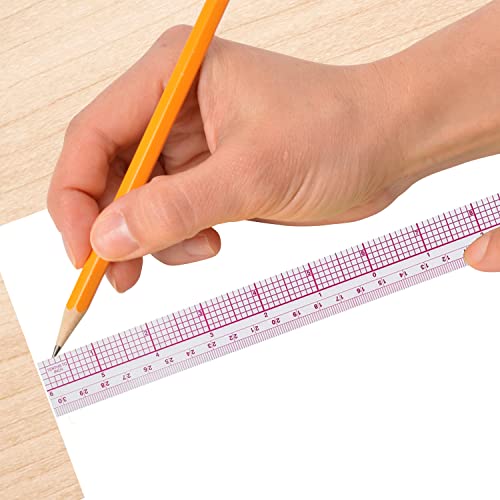 Westcott 10ths/Metric Beveled Ruler, 12-Inch/30cm (B-65), Clear - Image 5