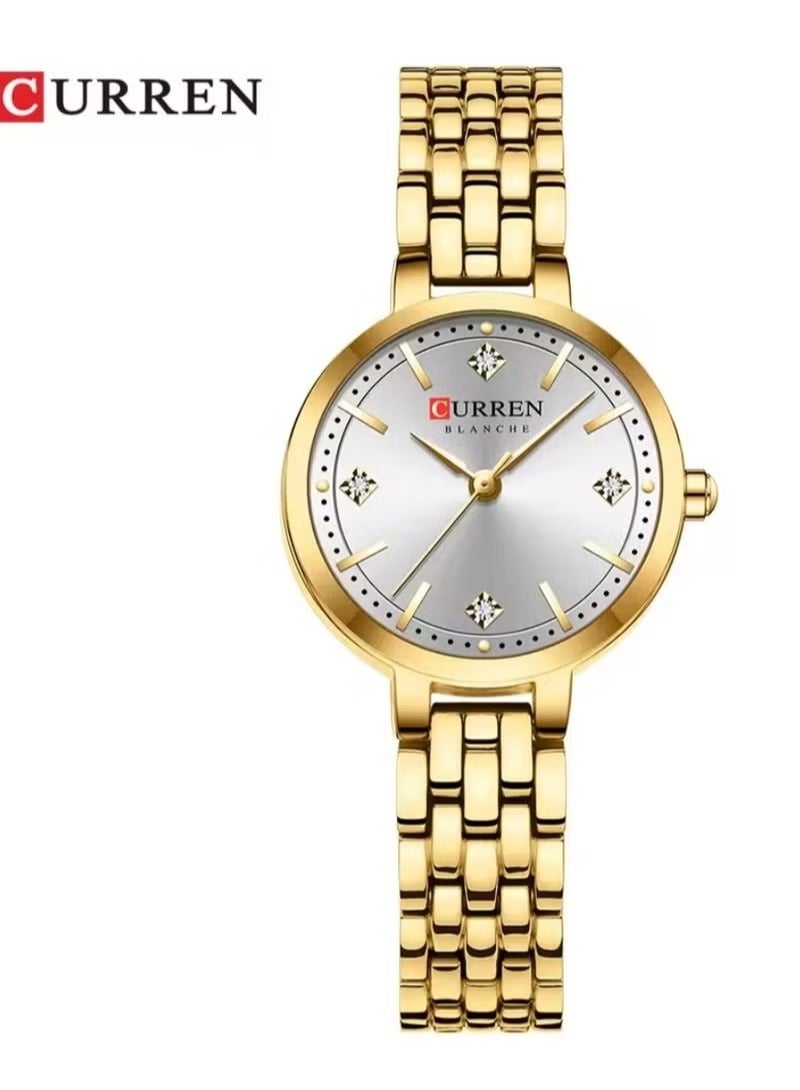 كارين ساعة كورين بلانش النسائية الفاخرة - ميناء أنيق مع لمسات من الكريستال المتلألئ - Image 1