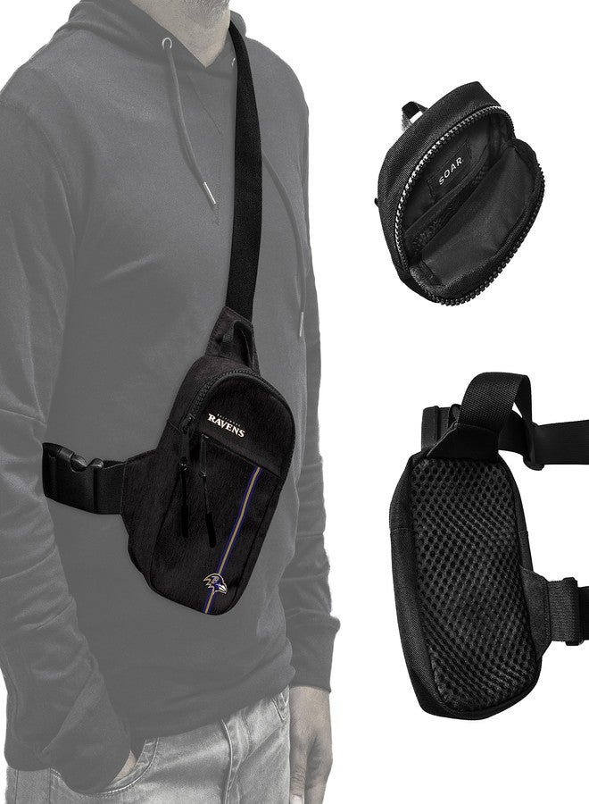 SOAR NFL Crossbody Tech Bag - Small Sling Bag for Unisex - Adjustable Strap - Travel Crossbody Backpack for Walking - Officially Licensed NFL, Mini Sling Bag - Image 2