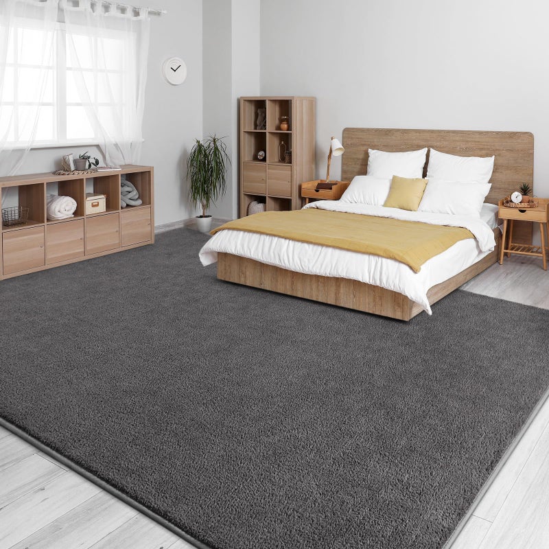 TWINNIS Large Area Rugs for Living Room Bedroom, 4x6 Feet, Super Soft Indoor Thickened Memory-Foam Carpets Easy-Cleaning, Modern Aesthetic Minimalist Comfy Rug for Kids Room Home Decor, Dark Grey - Image 4