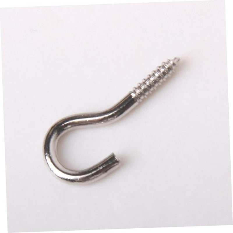 مسامير العين المطلية بالنيكل 100 قطعة لتثبيت الأضواء والستائر للداخل والخارج باللون الفضي - Image 5