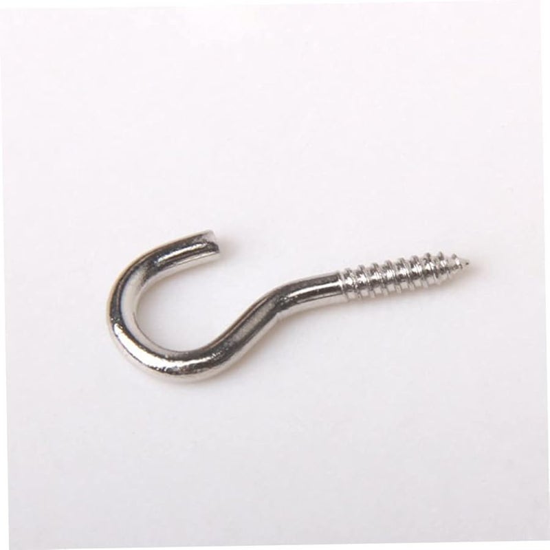 مسامير العين المطلية بالنيكل 100 قطعة لتثبيت الأضواء والستائر للداخل والخارج باللون الفضي - Image 4