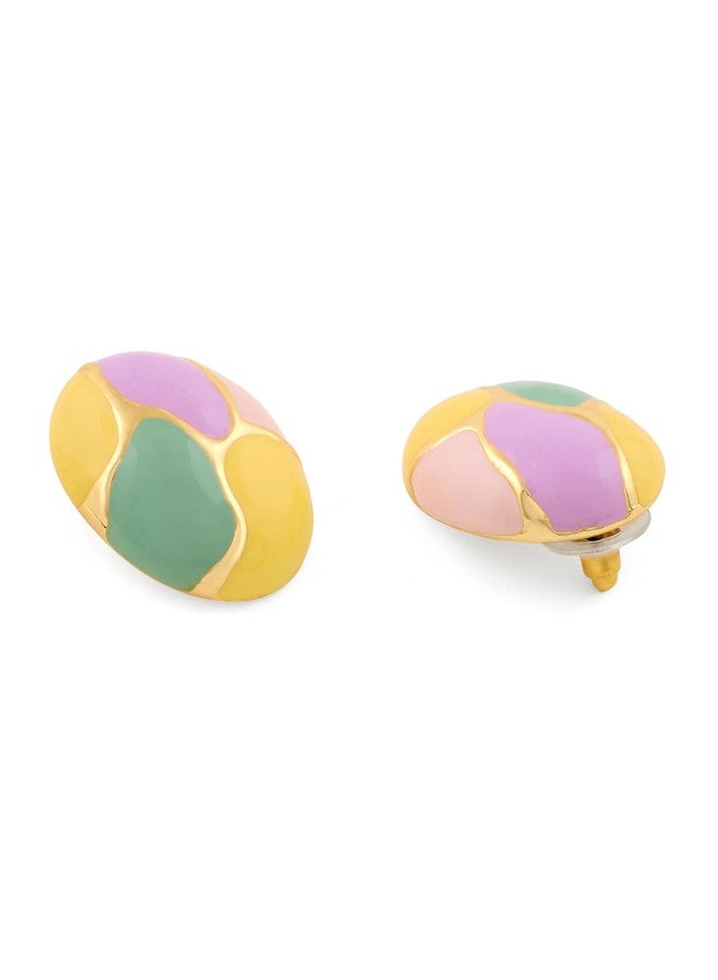 Zaveri Pearls Multicolor Enamelling Contemporary Classy Studs Earring For Women-ZPFK19174 - Image 5