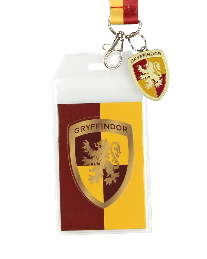 Harry Potter Gryffindor Lanyard with 3D Metal Charm ID Card Holder and Sticker - Image 2