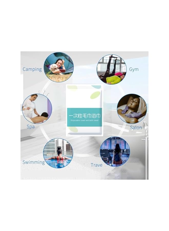 The Bros Disposable Bath Towels,Independent Packaging, Disposable Towel And Bath Towel Set, Suitable For Hotels, Bathrooms, Spa, Travel, Camping, Highly Absorbent 55x27.5 Inches, 24 * 12 Inches - Image 4