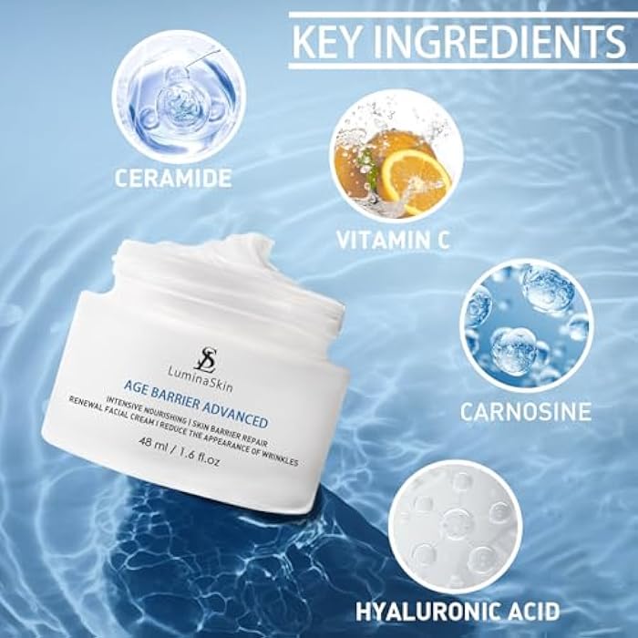 LuminaSkin Age Barrier Advanced Cream - Fix & Renewal Facial Cream - Hydrating Face Moisturizer, Anti Aging & Skin Barrier Repair Face Cream - Image 2