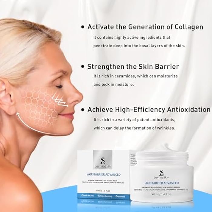 LuminaSkin Age Barrier Advanced Cream - Fix & Renewal Facial Cream - Hydrating Face Moisturizer, Anti Aging & Skin Barrier Repair Face Cream - Image 3