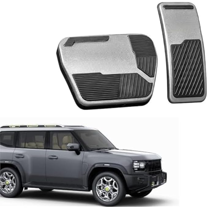 2PCS Compatible with Pedal covers JETOUR T2 2023 2024 2025 Accessories, No destructive installation Anti-skid pedals for accelerator and brake - Image 1