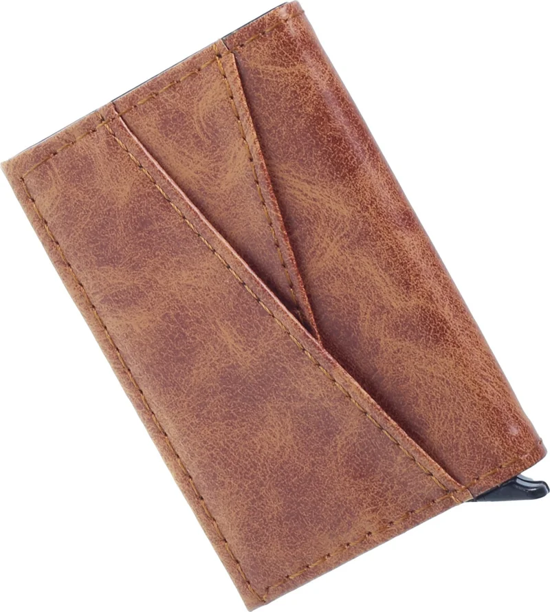 ديريبوند Automatic Mechanism Crazy Leather Men's Card Holder