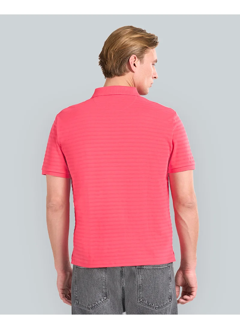 غانت Textured Striped Polo Shirt