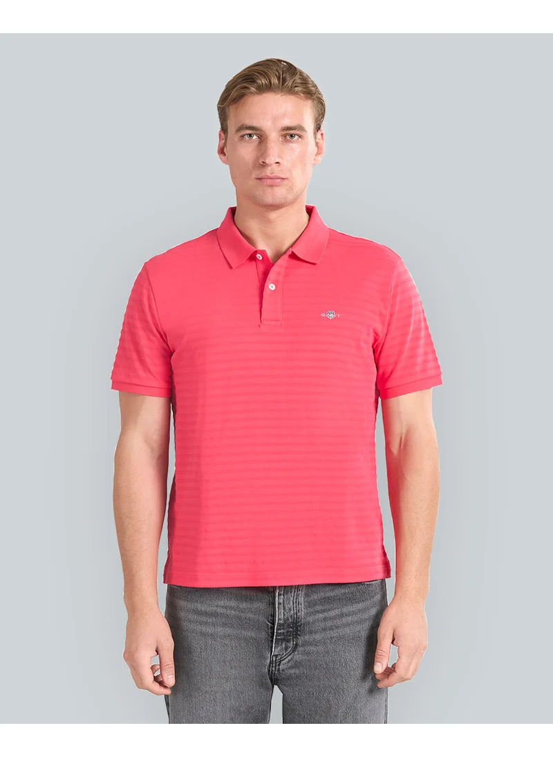 غانت Textured Striped Polo Shirt