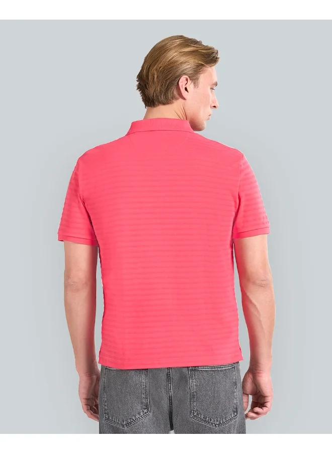 غانت Textured Striped Polo Shirt