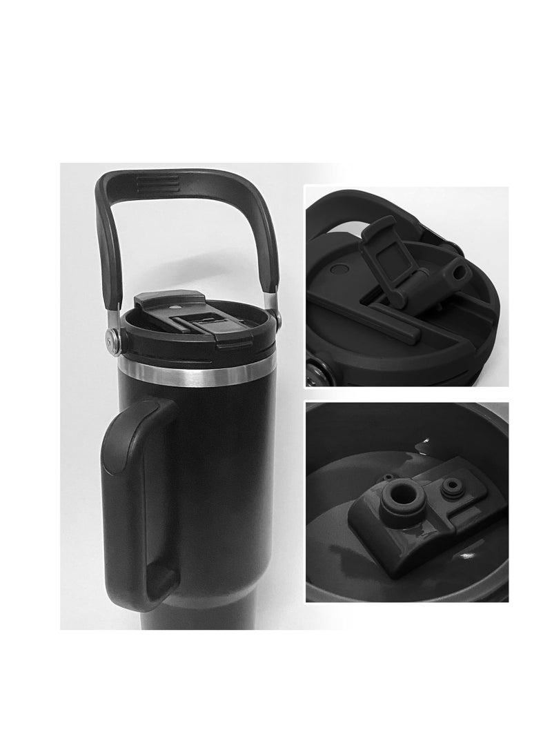 Excefore - Lid Replacement Compatible with Stanley Quencher Travel Tumbler 40 oz Cup Lid, Flip Tumbler Lid  with Handle, Spillproof, Dustproof, Stanley Cup Accessories Easy to Carry - Image 1