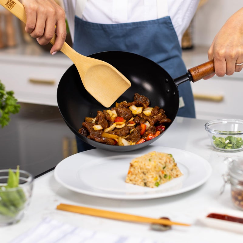 Joyce Chen Classic Series 9.5-Inch Ceramic Nonstick Carbon Steel Stir Fry Pan - Image 5