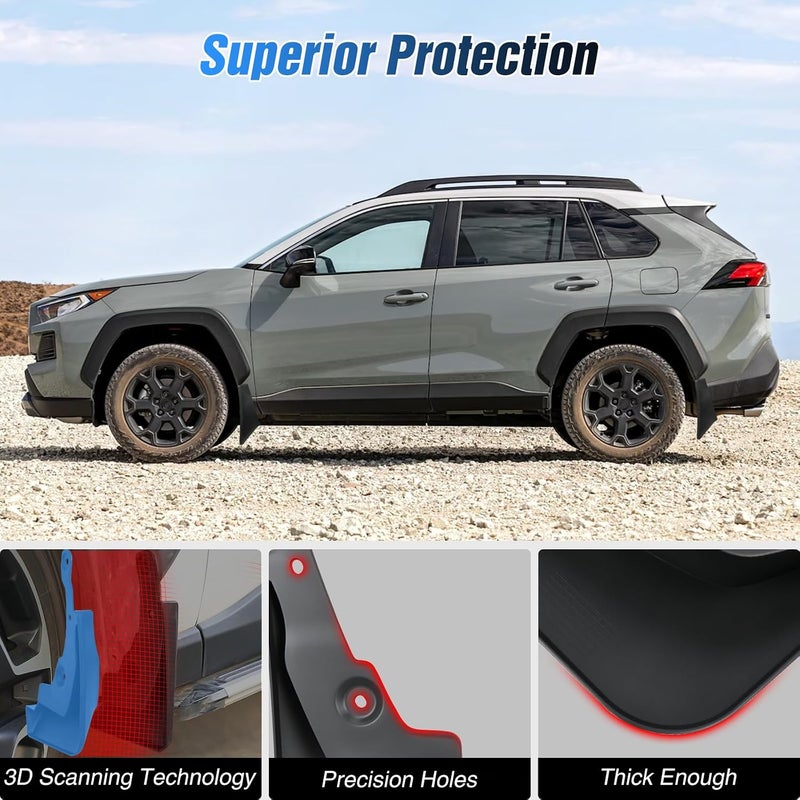 Nilight 2025 Upgraded Mud Flaps for Toyota RAV4 2019-2024 All-Weather Mud Guard - Image 3