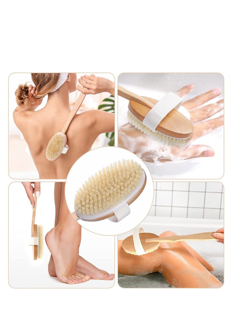 Bath Brush Long Wood Handle - Image 5