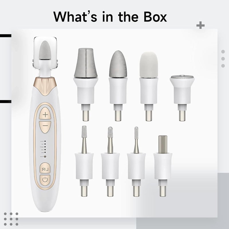 Portable E-File: Cordless Electric Nail Drill Kit with 8 Drill Bits, Manicure and Pedicure Set, Rechargeable for Thick Nails with Travel Case - Image 4