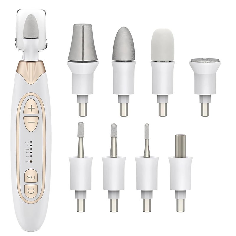 Portable E-File: Cordless Electric Nail Drill Kit with 8 Drill Bits, Manicure and Pedicure Set, Rechargeable for Thick Nails with Travel Case - Image 1