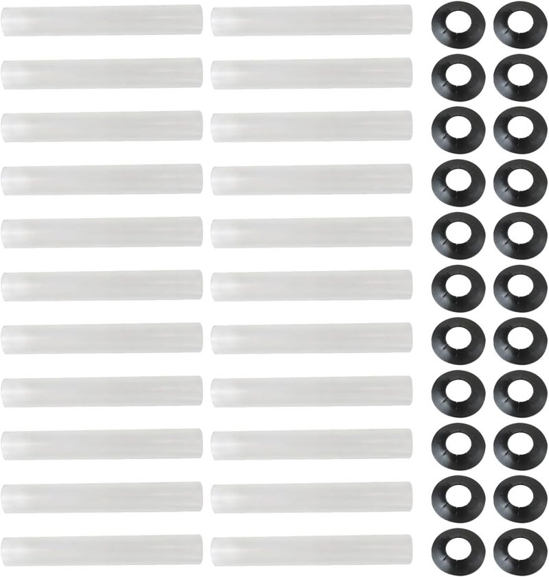 Individual & group usable 22pcs Garage Door Hinge Quiet Roller Sleeves 11mm ID 80mm Length Roller Shaft Nuts Bearing Gaskets for Most Garage Doors Carefully engineered build - Image 5