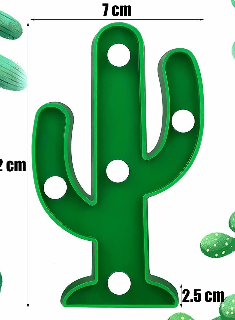 إكسفور LED Cactus Light, 2 Pcs LED Night Light, Beauty Table Night Lamp Cactus Decorations - Image 4