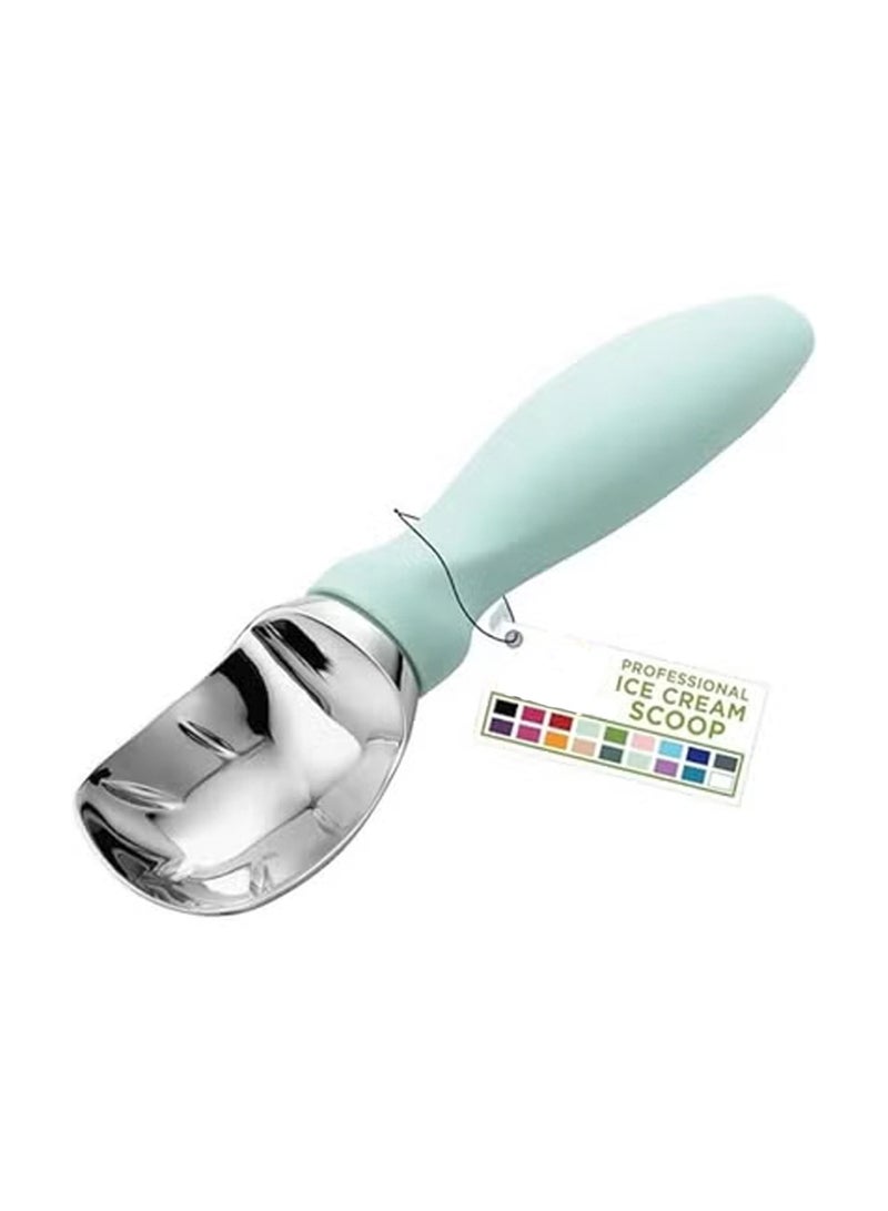 Heavy Duty Ice Cream Scoop with Comfortable Handle, Professional Metal Ice Cream Scooper for Gelato, Sorbet, Cookie Dough, Frozen Yogurt - Dishwasher Safe Kitchen Tool - Mint - Image 1
